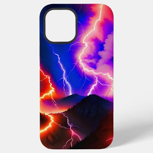 Bunter Blitzberg Eins iPhone Hülle (Rückseite)