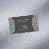 Bunter BlumeMandala Magnetische Visitenkarte (Beispiel)