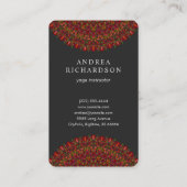 Bunter BlumeMandala Visitenkarte (Rückseite)