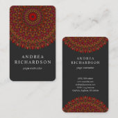 Bunter BlumeMandala Visitenkarte (Vorne/Hinten)