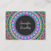 Bunter BlumeMandala Visitenkarte (Vorderseite)
