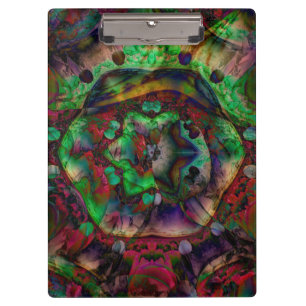 Bunter Blumen-Burst abstrakt Klemmbrett