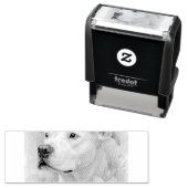 Bunter Blumen-Pitbull Permastempel (Beispiel)