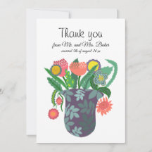 Bunter Blumenblumenstraußentwurf danken Ihnen