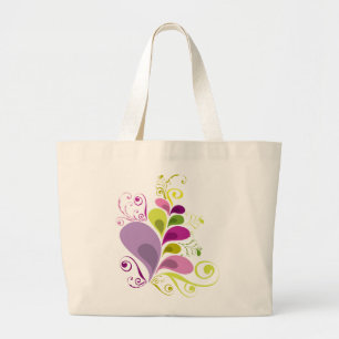 Bunter BlumenDeko-Blätter-Natur-Kunst-DekoChic Jumbo Stoffbeutel