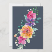 Bunter Blumengarten 20. Geburtstag Einladung (Rückseite)