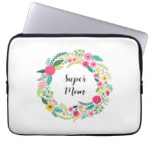 Bunter Blumengirlande Laptopschutzhülle (Vorderseite)