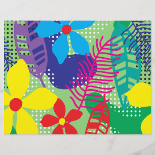 Bunter Blumenhintergrund Flyer