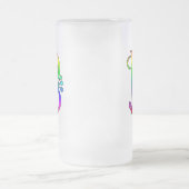 BUNTER BLUMENmonogramm-BUCHSTABE B Mattglas Bierglas (Mittel)