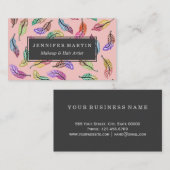 Bunter Bohemischer Watercolor versieht Muster mit Visitenkarte (Vorne/Hinten)