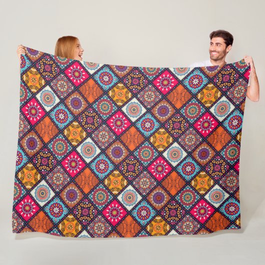 bunter bohischer Stil Fleecedecke (Beispiel)