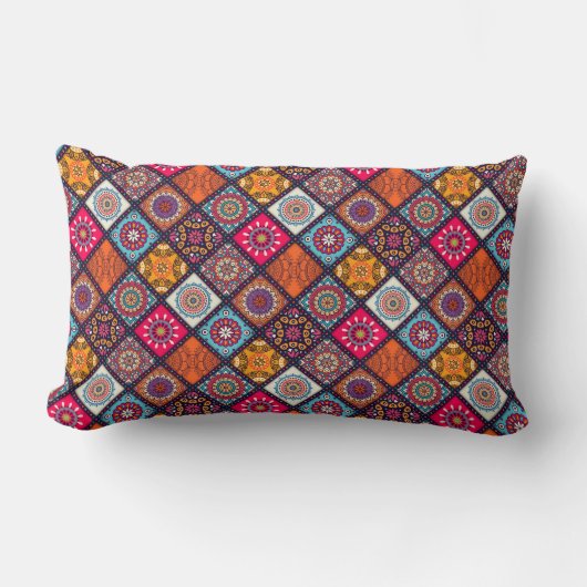 bunter bohischer Stil Lendenkissen (Vorderseite)