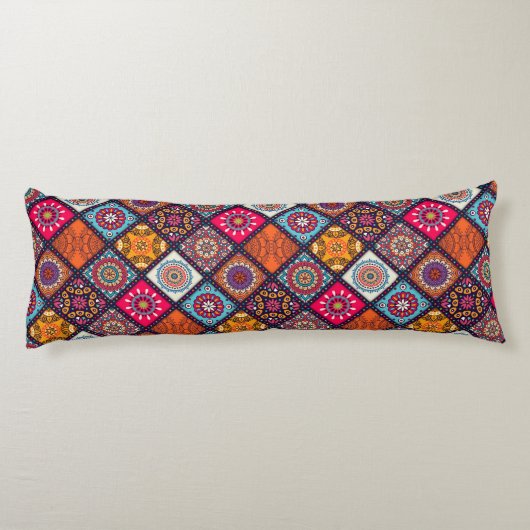 bunter bohischer Stil Seitenschläferkissen (Rückseite)