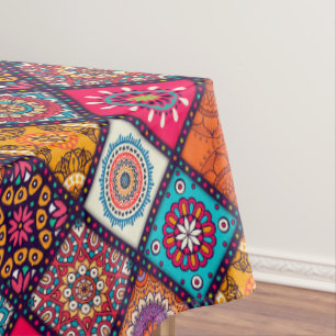 bunter Boho-Stil Tischdecke