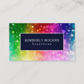 Bunter Bokeh-Glitzer und Glitzern Visitenkarte (Vorderseite)