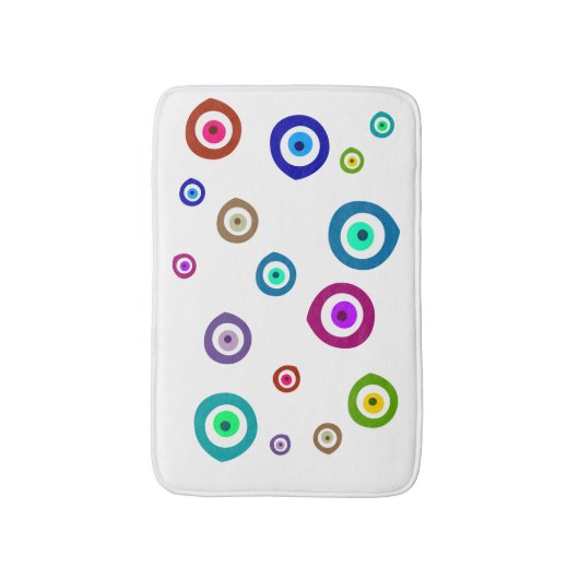 Bunter böser Blick Badematte (Vorderseite Vertikal)