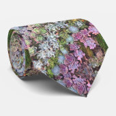 Bunter botanischer Echeveria Succulent Krawatte (Gerollt)