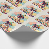 Bunter Boxerhund Geschenkpapier (Ecke)
