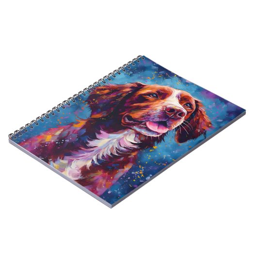 Bunter Bretaghund Notizblock (Linke Seite)