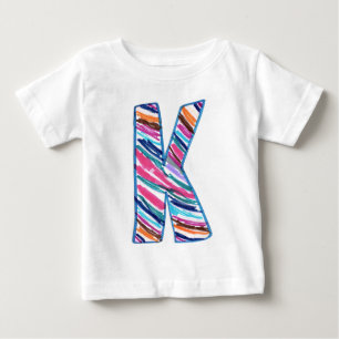Bunter Buchstabe K wie in Kay Baby T-shirt
