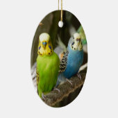 Bunter Budgie Vogel Keramikornament (Rechts)
