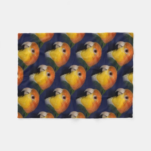 Bunter Caique-Papagei Fleecedecke (Vorderseite (Horizontal))