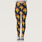 Bunter Caique-Papagei Leggings (Vorderseite)