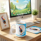 Bunter Cartoon - Feiere jeden Tag Kaffeetasse