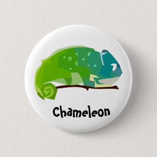 Bunter Chamäleon-Knopf Button