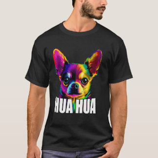 Bunter Chihuahua-Gesicht Hua Hua Hunde Liebhaber M T-Shirt