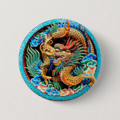 BUNTER CHINESISCHER DRACHE BUTTON (Vorderseite)