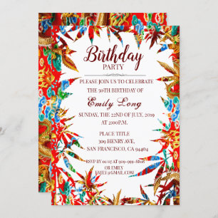 Bunter chinesischer günstiger einladung