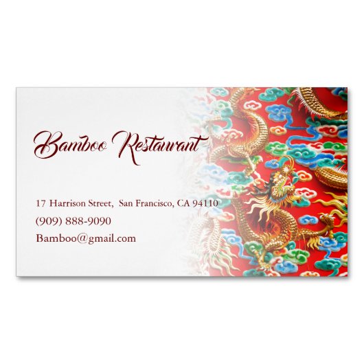 Bunter chinesischer günstiger magnetische visitenkarte (Vorderseite)