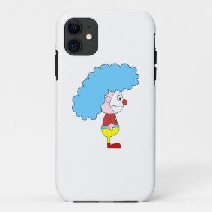 Bunter Clown-Cartoon. Blaues Haar Case-Mate iPhone Hülle