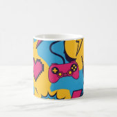 Bunter Comic-Nerd-Gamer-Pop-Art Kaffeetasse (Mittel)