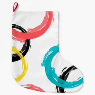 Bunter, cooler, moderner, trendy Bürstenanschlag Großer Weihnachtsstrumpf