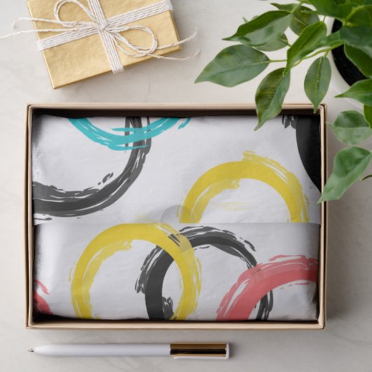 Bunter, cooler, moderner, trendy Bürstenanschlag Seidenpapier (Geschenk)