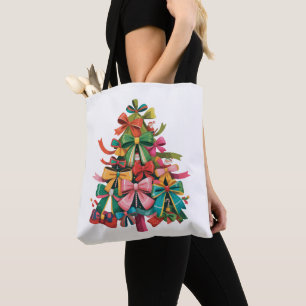 Bunter Coquette-Weihnachtsbaum Preppy Pink Xmas Tasche