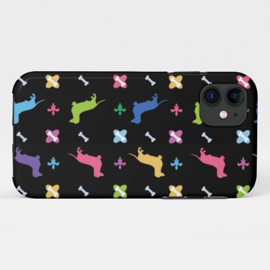 Bunter Dackel-Druck Case-Mate iPhone Hülle (Rückseite (Horizontal))