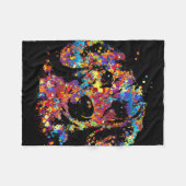 Bunter Dackelhund - Dackel Fleecedecke (Vorderseite (Horizontal))