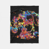 Bunter Dackelhund - Dackel Fleecedecke (Vorderseite)