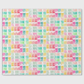 Bunter Dank-nette Anerkennungs-Geschenk-Verpackung Geschenkpapier (Flach)