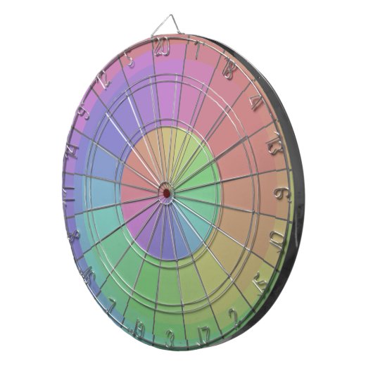 Bunter Dartboard-Spektrum-Regenbogen-Pastell Dartscheibe (Vorderseite rechts)