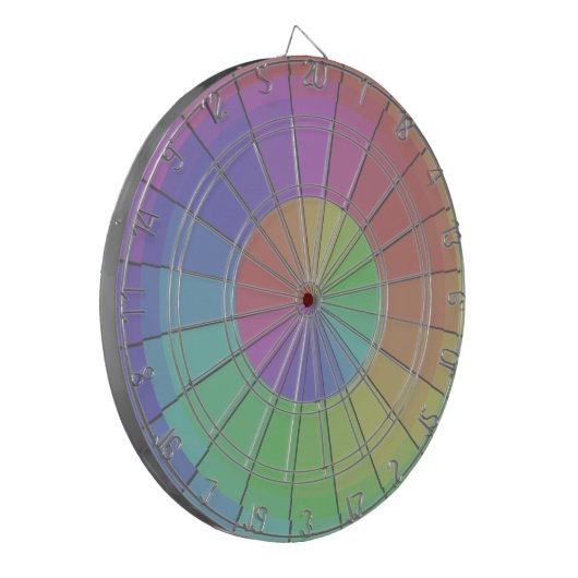 Bunter Dartboard-Spektrum-Regenbogen-Pastell Dartscheibe (Vorderseite Links)