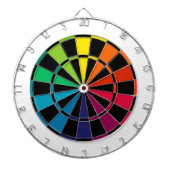 Bunter Dartscheibe-Regenbogen mit Schwarzem Dartscheibe (vorne)