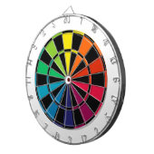 Bunter Dartscheibe-Regenbogen mit Schwarzem Dartscheibe (Vorderseite rechts)