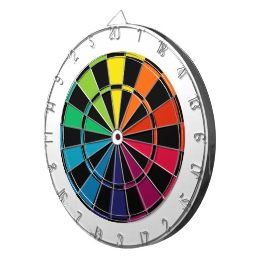 Bunter Dartscheibe-Regenbogen mit Schwarzem Dartscheibe (Vorderseite rechts)