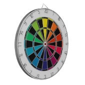 Bunter Dartscheibe-Regenbogen mit Schwarzem Dartscheibe (Vorderseite Links)