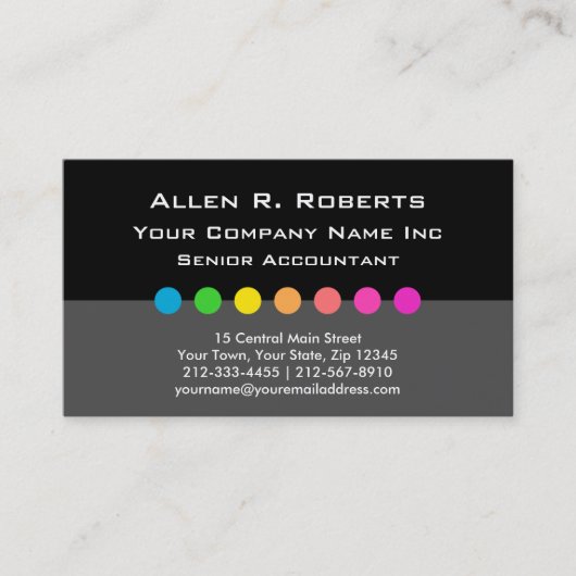 Bunter Dekorateur-modernes UnternehmensChic Visitenkarte (Vorderseite)