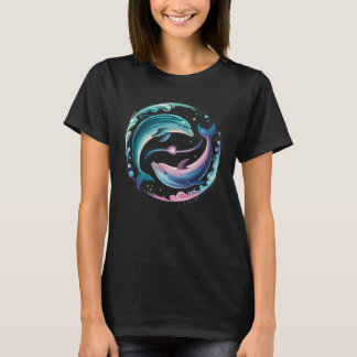 Bunter Delfin Meer Ozean Tier Wildnis T-Shirt